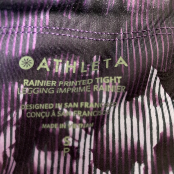 Athleta Women's Purple Pattern Leggings - Picture 8 of 9
